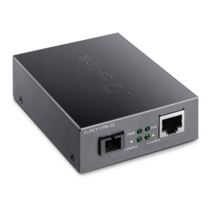 TP-Link FC111PB-20 convertidor de medio 100 Mbit s Monomodo Negro