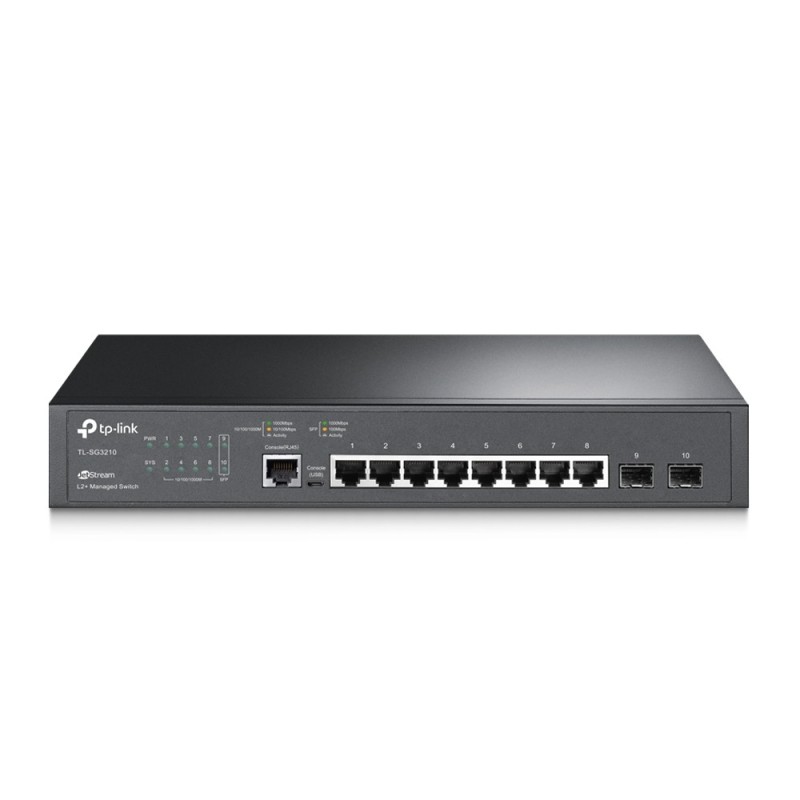 TP-Link JetStream TL-SG3210 switch Gestionado L2 L3 Gigabit Ethernet (10 100 1000) 1U Negro