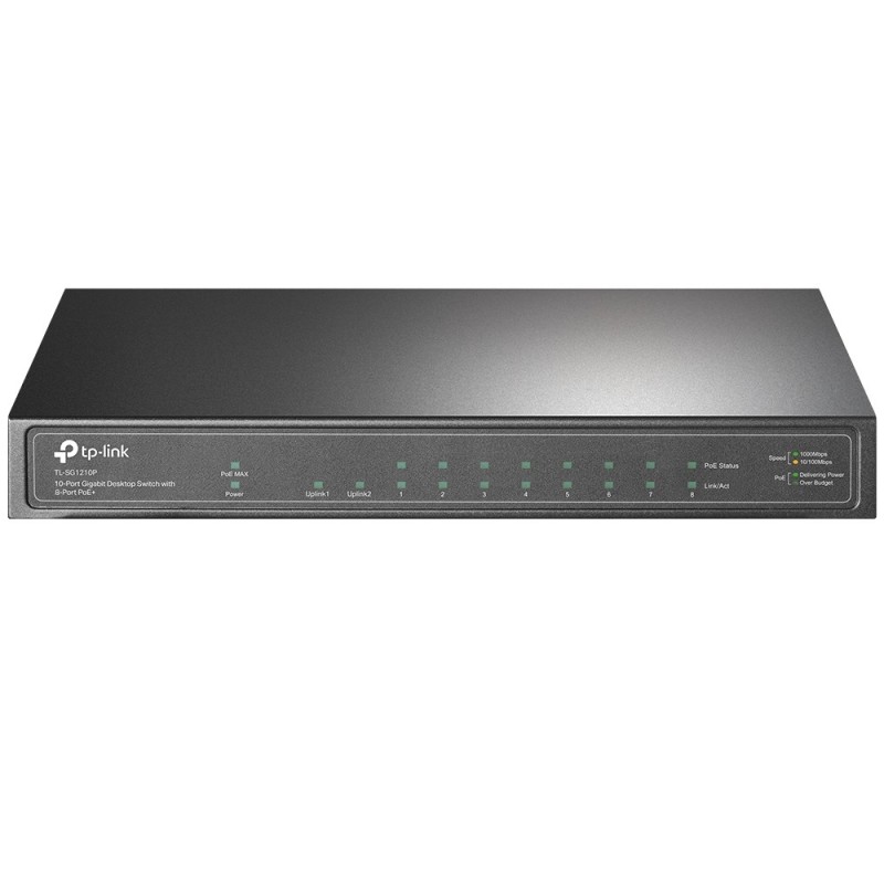 TP-Link TL-SG1210P switch No administrado Gigabit Ethernet (10 100 1000) Energía sobre Ethernet (PoE) Gris