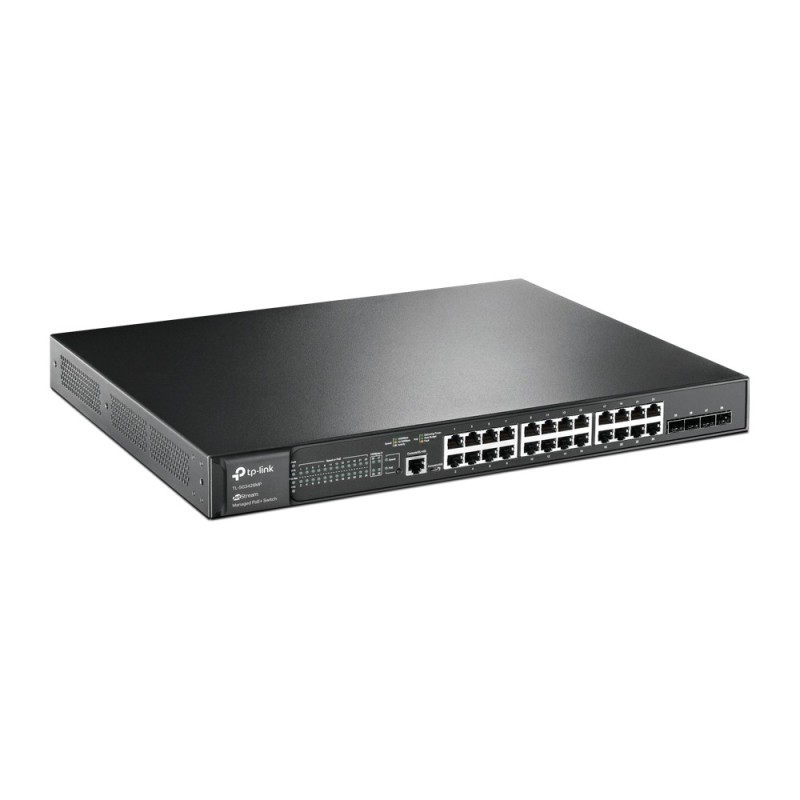 TP-Link JetStream TL-SG3428MP switch Gestionado L2+ Gigabit Ethernet (10 100 1000) Energía sobre Ethernet (PoE) 1U Negro