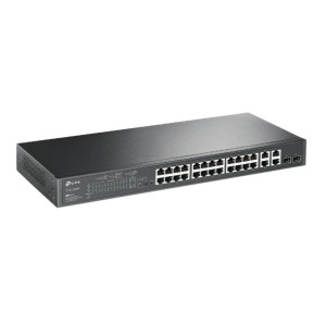 TP-Link JetStream TL-SL2428P switch Gestionado L2 Fast Ethernet (10 100) Energía sobre Ethernet (PoE) 1U Negro