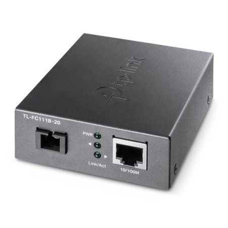 TP-Link TL-FC111B-20 convertidor de medio 100 Mbit s Monomodo Negro