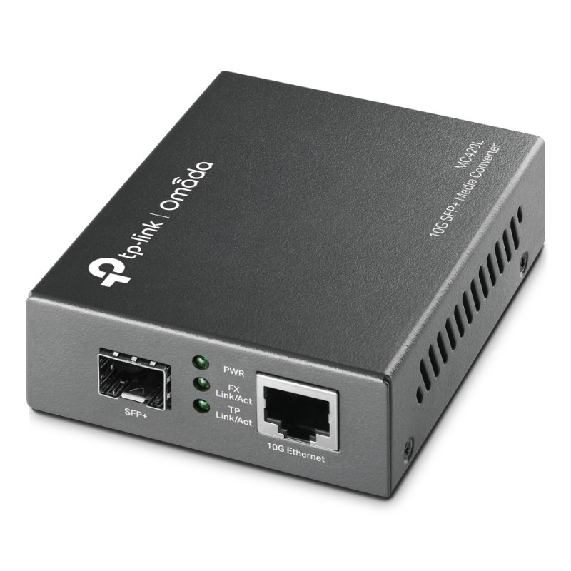 TP-Link MC420L convertidor de medio 10000 Mbit s Multimodo, Monomodo Negro